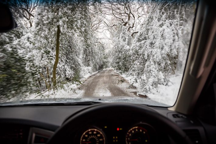 Driving An Automatic In The Snow Mitsubishi Shogun LWB 2017 PH 2