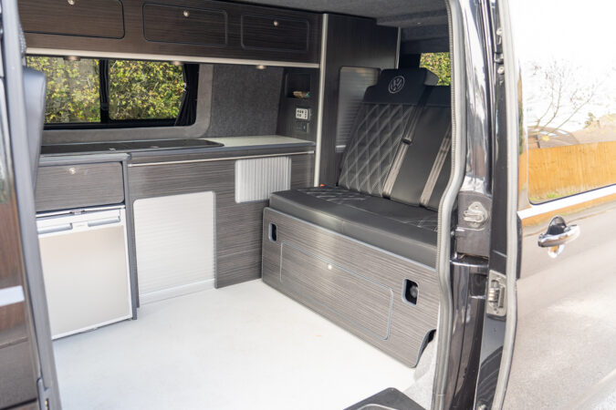 Caravan interior design furnishing 
