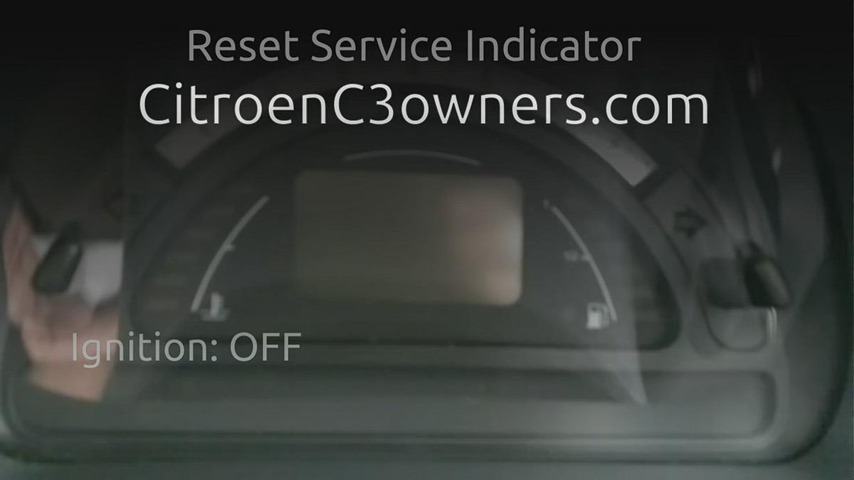 'Video thumbnail for Reset Service Indicator on Citroen C3'